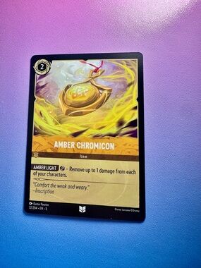 amber chromicon - 32/204 (uncommon) — lorcana: shimmering skies